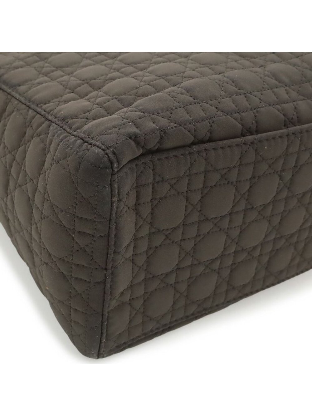 Dior Cannage Tote Nylon Dark Brown Gold - Picture 3 of 8